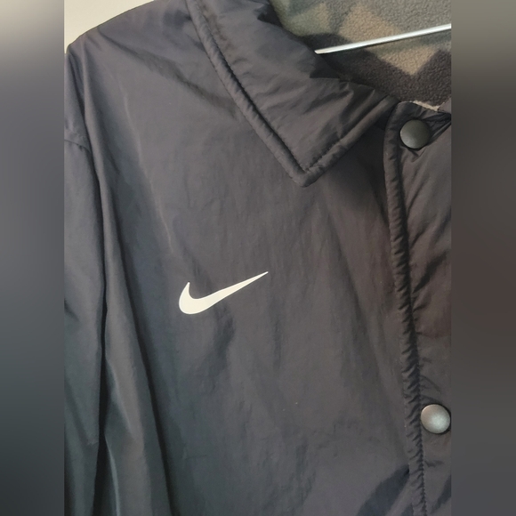 New Nike NBA Team 31 Courtside Reversible Black/Fleece Coat Jacket Oversized M - Picture 3 of 9